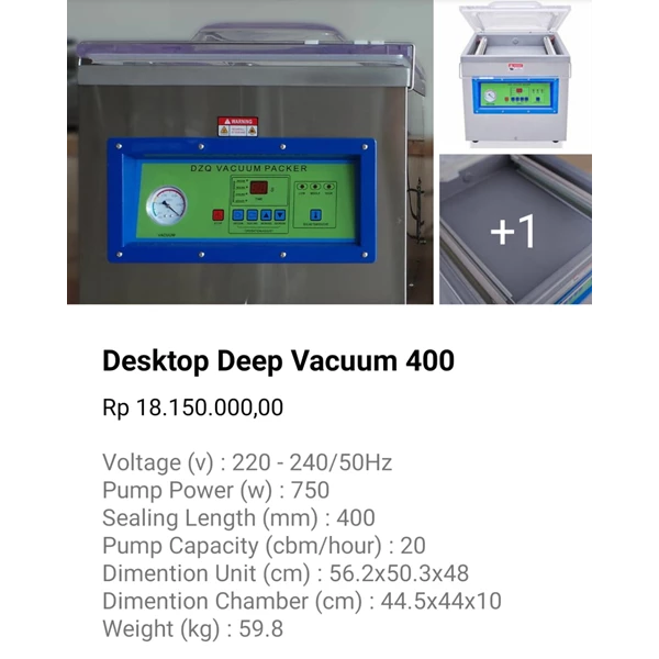 Mesin Vacuum Desktop 300 - 400