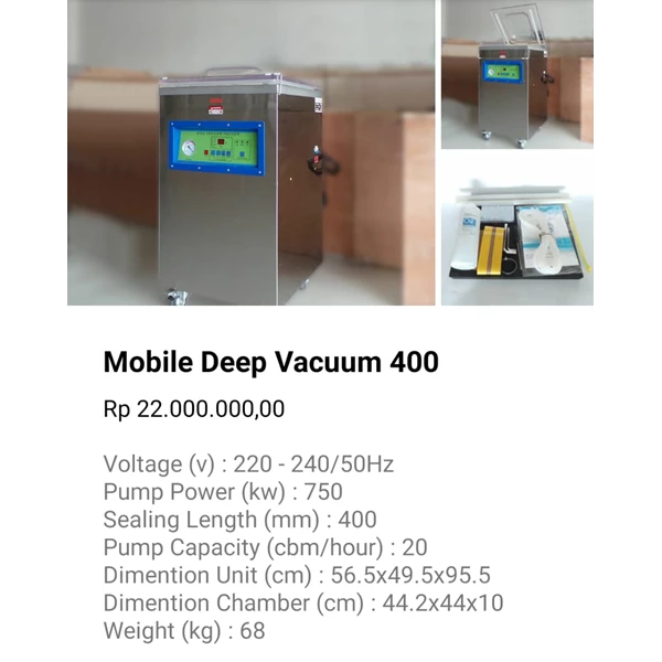 Mobile Vacuum Machine 400-500-600-800